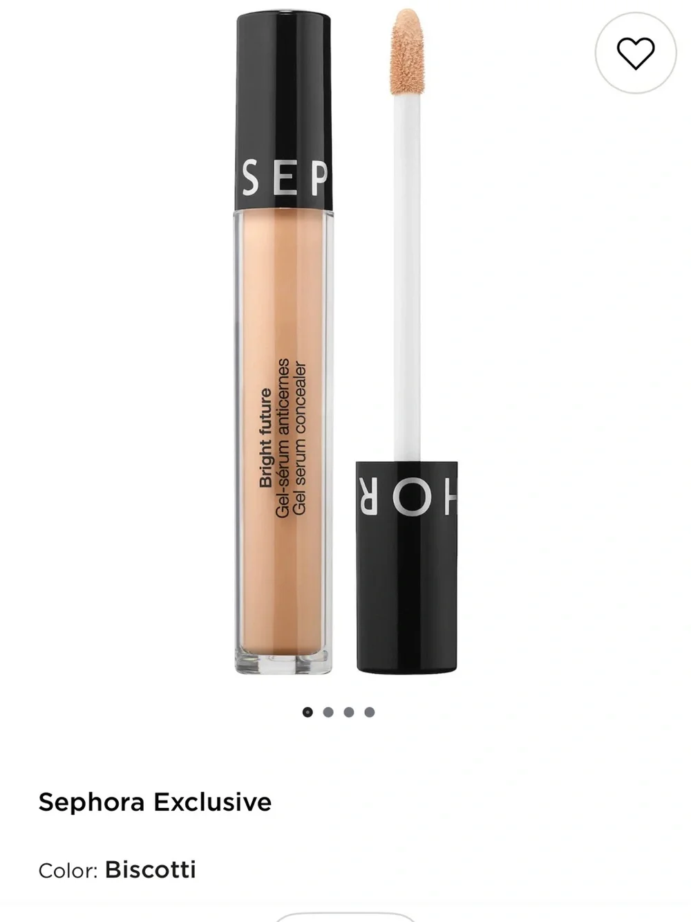 NEW SEPHORA Bright Future Gel Serum Concealer #07.5 Biscotti